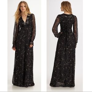 Winter Kate Sweet Rose Silk Maxi Dress